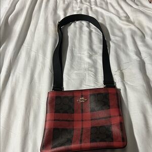 Coach Red and Black Crossbody Bag